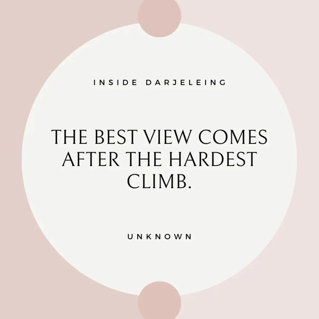 The best view comes after the hardest climb.