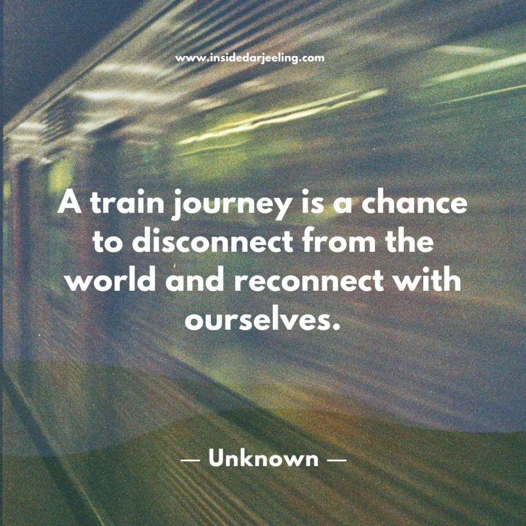 A train journey is a chance to disconnect from the world and reconnect with ourselves