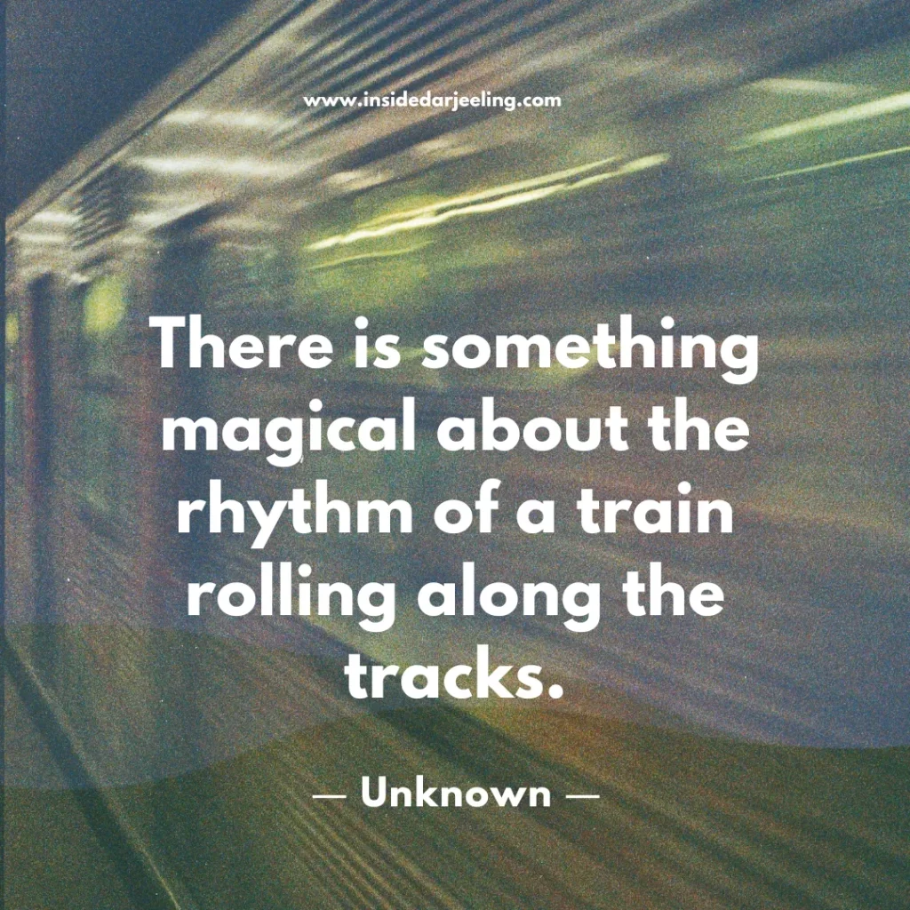 There is something magical about the rhythm of a train rolling along the tracks