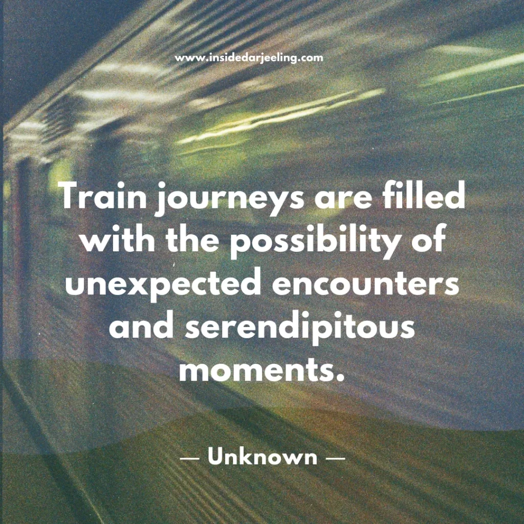 Train journeys are filled with the possibility of unexpected encounters and serendipitous moments