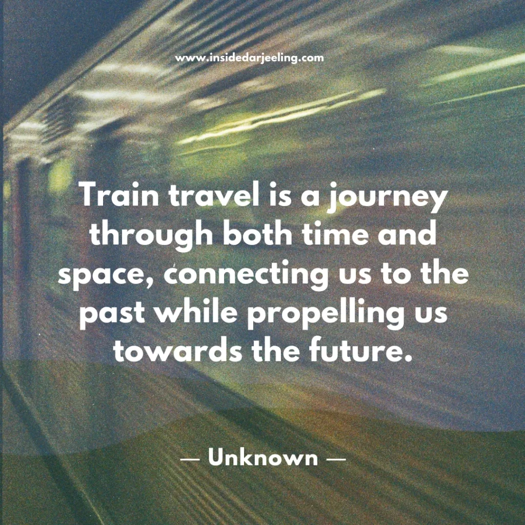 Train travel is a journey through both time and space, connecting us to the past while propelling us towards the future